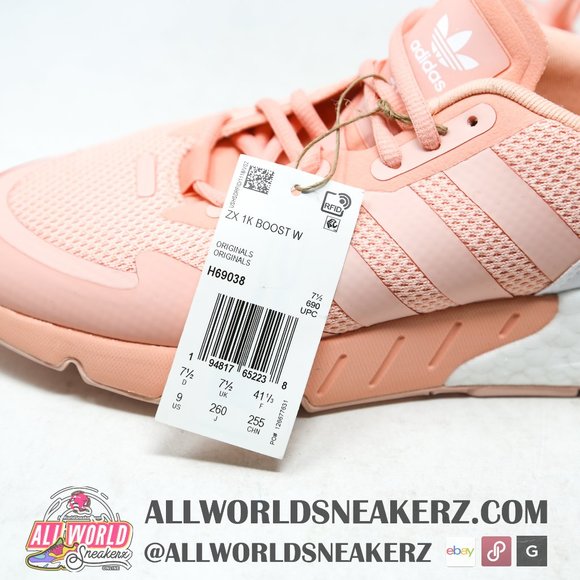 adidas Womens ZX 1K Boost Running, H69038 Pink White Fitness Jogging Training - Picture 8 of 16
